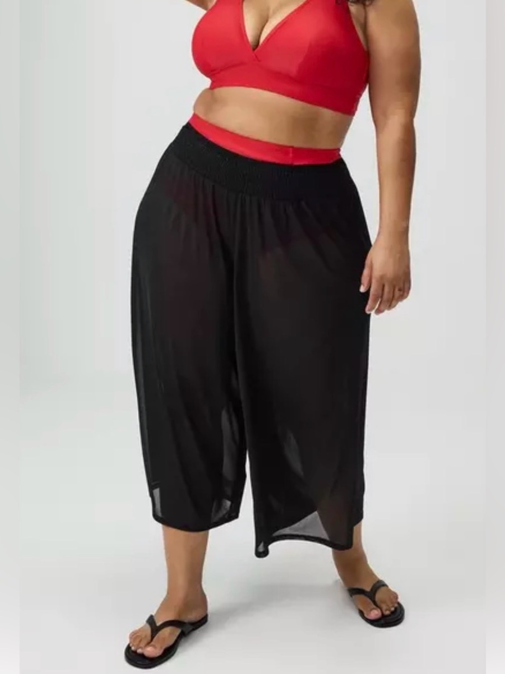 NWT Torrid mesh high waist swim coverup pants, Torrid size 1, 1X